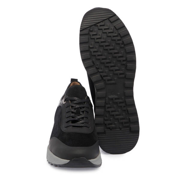 Siyah Deri Erkek Sneaker - E24I1AY56914-F49 - 4