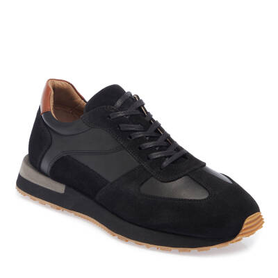 Siyah Deri Erkek Sneaker - E24I1AY56915-W19 