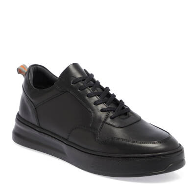 Siyah Deri Erkek Sneaker - E24I1AY56918-A23 - 1