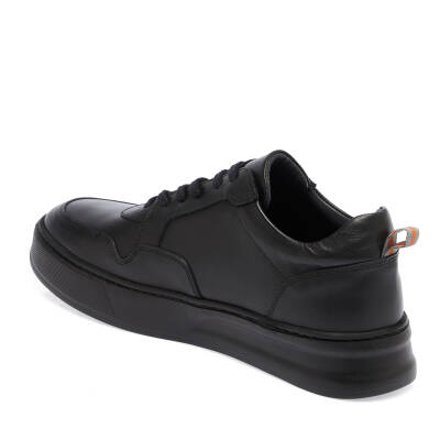 Siyah Deri Erkek Sneaker - E24I1AY56918-A23 - 2