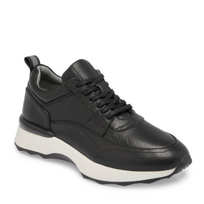 Siyah Deri Erkek Sneaker - E24S1AY56934-A41 