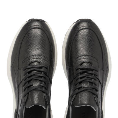 Siyah Deri Erkek Sneaker - E24S1AY56934-A41 - 5