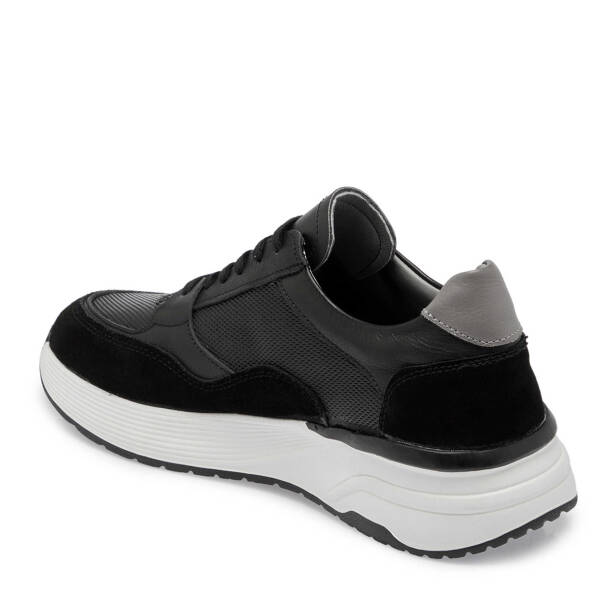 Siyah Deri Erkek Sneaker - E24S1AY56935-A23 - Tergan