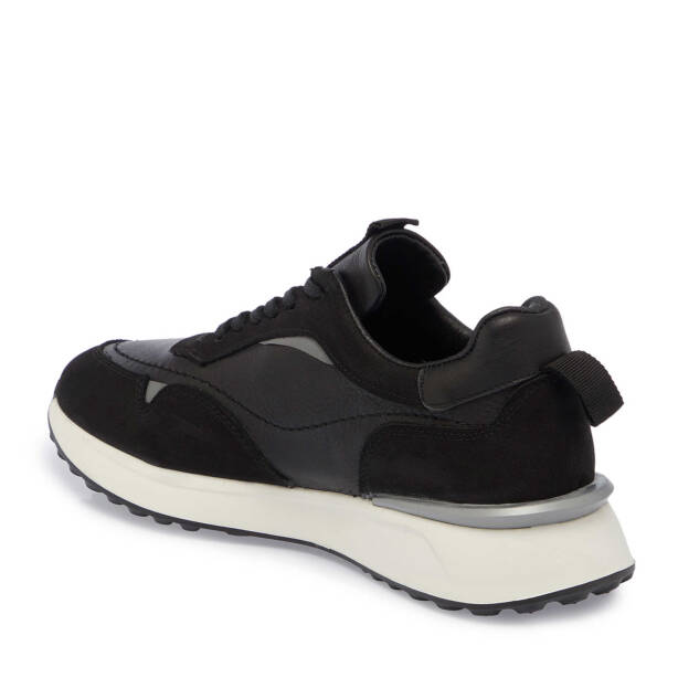 Siyah Deri Erkek Sneaker - E24S1AY56936-A23 - 2