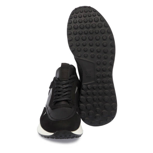 Siyah Deri Erkek Sneaker - E24S1AY56936-A23 - 4