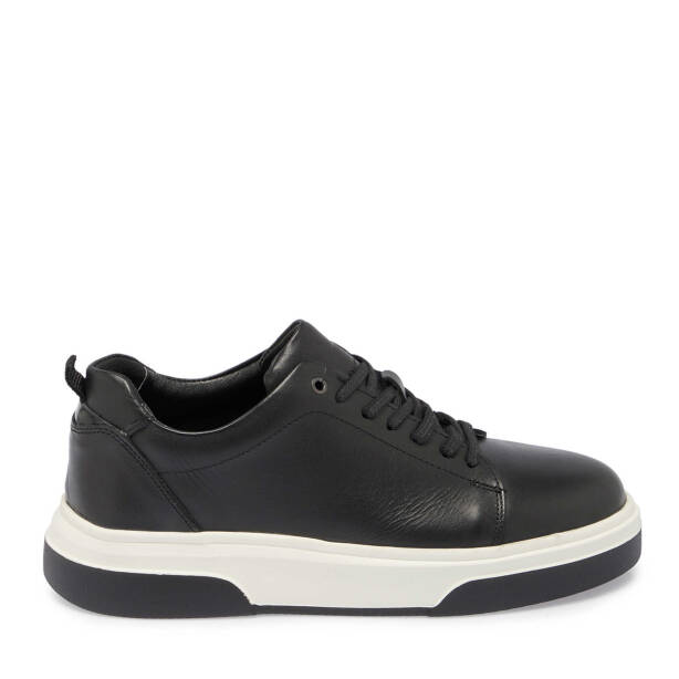 Siyah Deri Erkek Sneaker - E24S1AY56937-A43 - 3