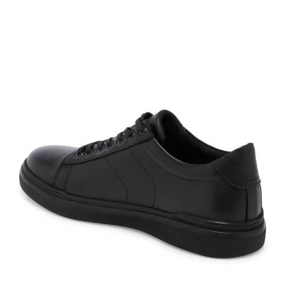 Siyah Deri Erkek Sneaker - E24S1AY56945-A43 - 2