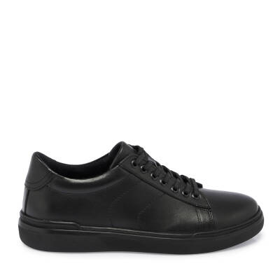 Siyah Deri Erkek Sneaker - E24S1AY56945-A43 - 3