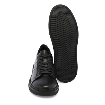 Siyah Deri Erkek Sneaker - E24S1AY56945-A43 - 4