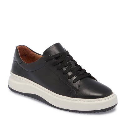Siyah Deri Erkek Sneaker - E24S1AY56958-A23 - 1