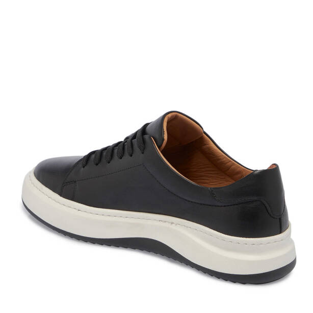 Siyah Deri Erkek Sneaker - E24S1AY56958-A23 - Tergan