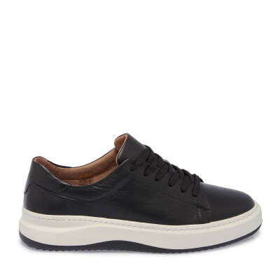 Siyah Deri Erkek Sneaker - E24S1AY56958-A23 - 3