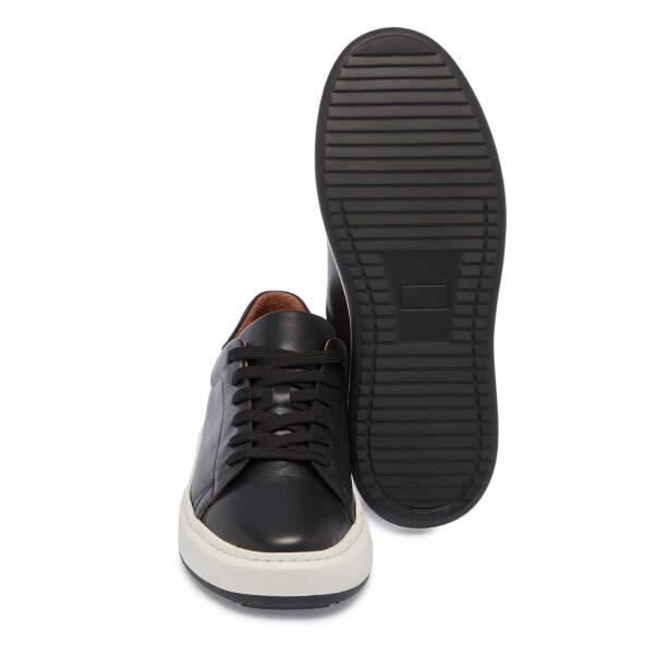 Siyah Deri Erkek Sneaker - E24S1AY56958-A23 - Tergan