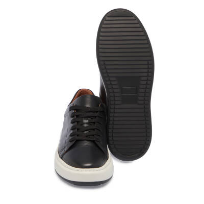 Siyah Deri Erkek Sneaker - E24S1AY56958-A23 - 4