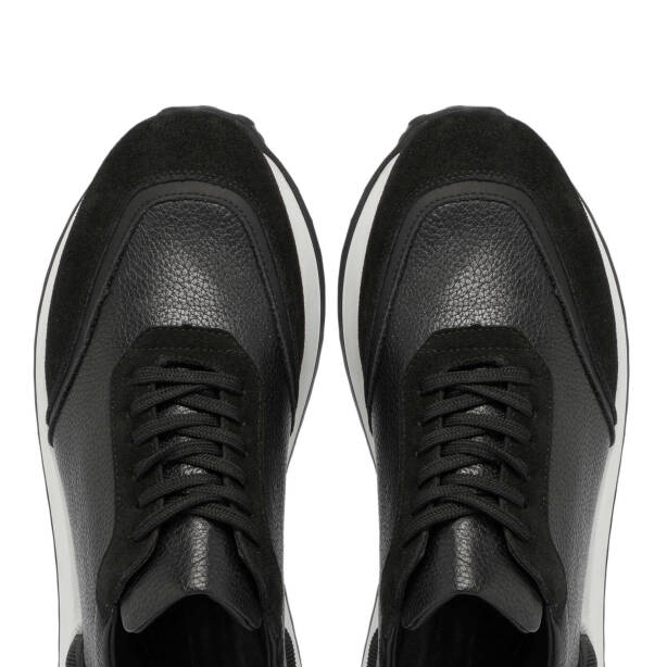 Siyah Deri Erkek Sneaker - E24S1AY56959-W19 - 5