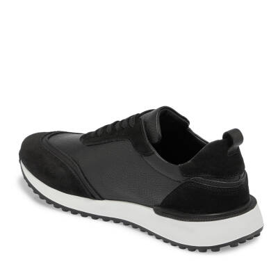  Siyah Deri Erkek Sneaker - E24S1AY56959-W19 - 2