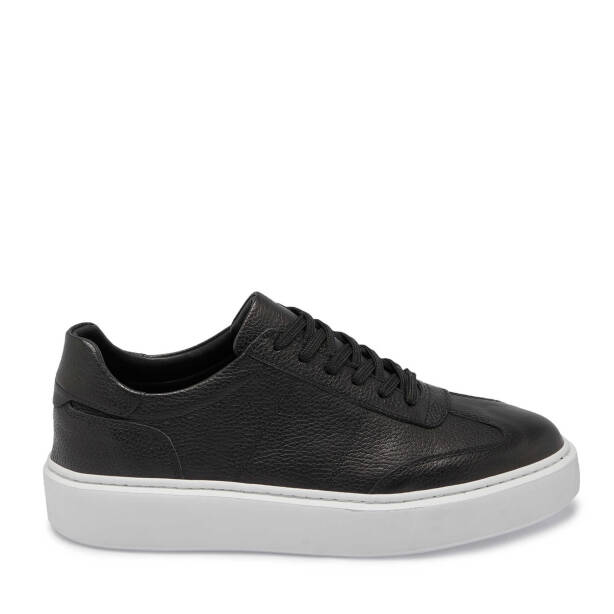 Siyah Deri Erkek Sneaker - E24S1AY56960-A41 - 3
