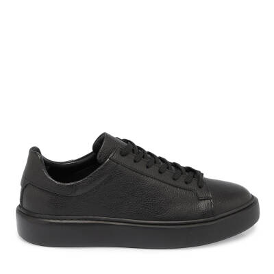 Siyah Deri Erkek Sneaker - E24S1AY56961-A41 - 3