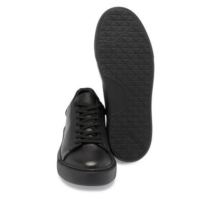 Siyah Deri Erkek Sneaker - E24S1AY56961-A41 - 4