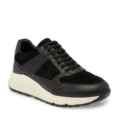 Siyah Deri Erkek Sneaker - E24S1AY56974-A43 