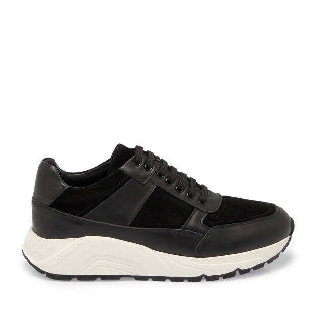 Siyah Deri Erkek Sneaker - E24S1AY56974-A43 - 3