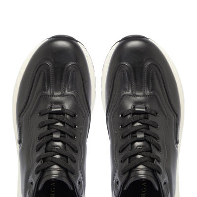 Siyah Deri Erkek Sneaker - E24S1AY56975-A43 - 5
