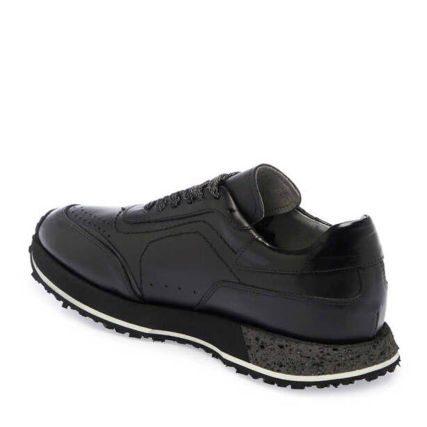 Siyah Deri Erkek Sneaker - E24S1AY56979-A43 - 2