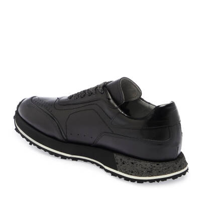  Siyah Deri Erkek Sneaker - E24S1AY56979-A43 - 2