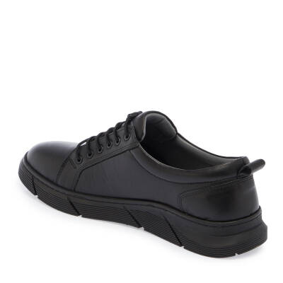Siyah Deri Erkek Sneaker - E24S1AY57007-A23 - 2
