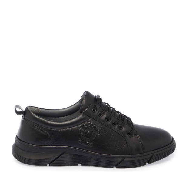 Siyah Deri Erkek Sneaker - E24S1AY57007-A23 - 3