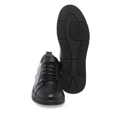 Siyah Deri Erkek Sneaker - E24S1AY57007-A23 - 4
