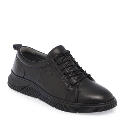  Siyah Deri Erkek Sneaker - E24S1AY57007-A23 