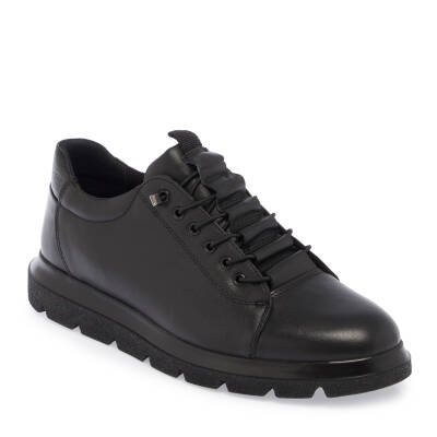 Siyah Deri Erkek Sneaker - E24S1AY57010-A23 