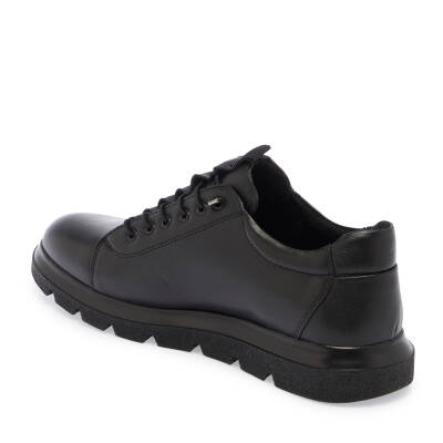 Siyah Deri Erkek Sneaker - E24S1AY57010-A23 - 2
