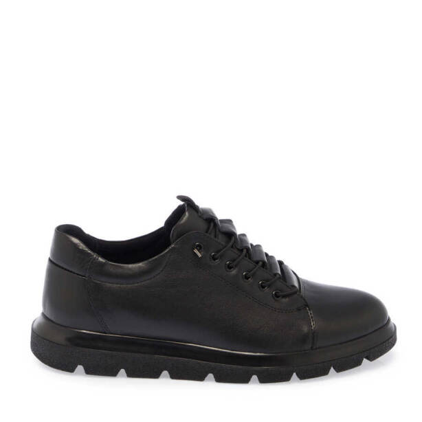 Siyah Deri Erkek Sneaker - E24S1AY57010-A23 - 3