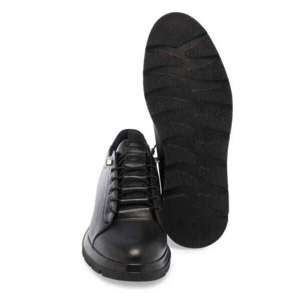 Siyah Deri Erkek Sneaker - E24S1AY57010-A23 - 4
