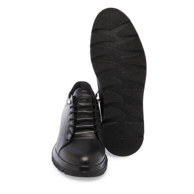 Siyah Deri Erkek Sneaker - E24S1AY57010-A23 - 4