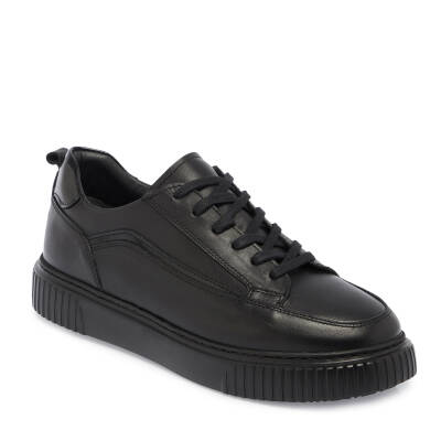  Siyah Deri Erkek Sneaker - E24S1AY57023-A43 