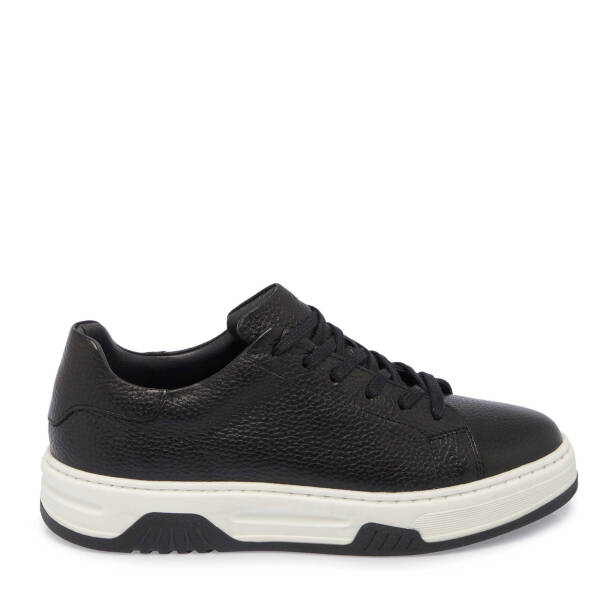 Siyah Deri Erkek Sneaker - E24S1AY57024-A41 - Tergan