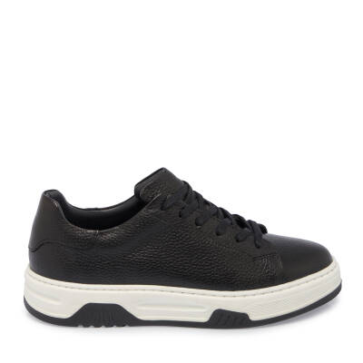 Siyah Deri Erkek Sneaker - E24S1AY57024-A41 - 3