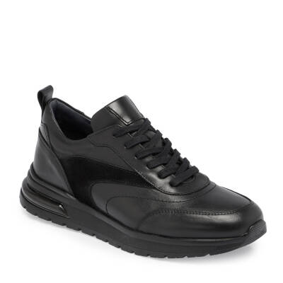 Siyah Deri Erkek Sneaker - E24S1AY57026-A23 