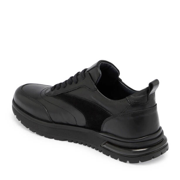 Siyah Deri Erkek Sneaker - E24S1AY57026-A23 - 2