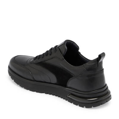 Siyah Deri Erkek Sneaker - E24S1AY57026-A23 - 2