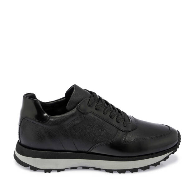 Siyah Deri Erkek Sneaker - E24S1AY57055-A23 - 3
