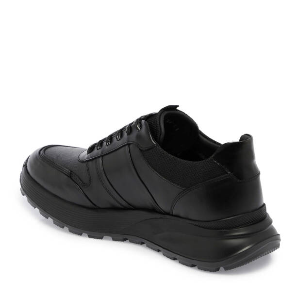 Siyah Deri Erkek Sneaker - E24S1AY57056-A23 - 2