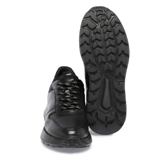 Siyah Deri Erkek Sneaker - E24S1AY57056-A23 - 4