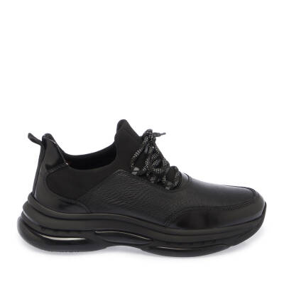 Siyah Deri Erkek Sneaker - E24S1AY57057-U63 - 3