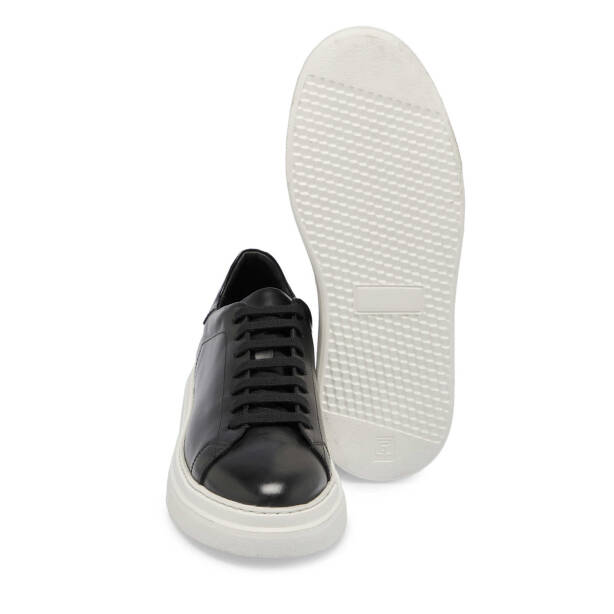 Siyah Deri Erkek Sneaker - E24S1AY57067-A43 - 4