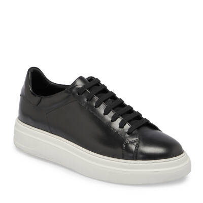  Siyah Deri Erkek Sneaker - E24S1AY57067-A43 - 1