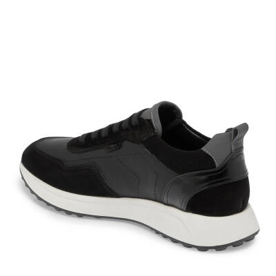  Siyah Deri Erkek Sneaker - E24S1AY57068-W19 - 2